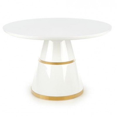 Стол обеденный HALMAR VEGAS белый/золотой 120